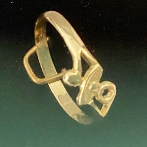NWOT 10 KT Stamped Yellow Gold Children Ring Theme Pacifier Size 2.25 Unisex